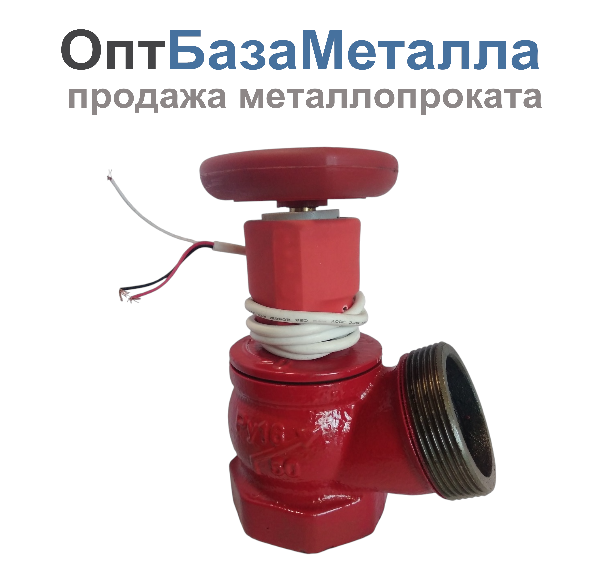 Клапан пожарн чугун угл 125 гр КПЧ 50-1 Ду 50 1,6000 ммПа муфта-цапка с датч пол ДППК 24 Апогей 110022, DN 50